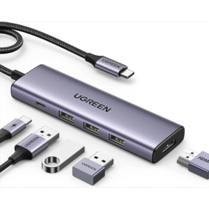 Ugreen Hub USB‑C 5‑en‑1 – Docking Station Compacta